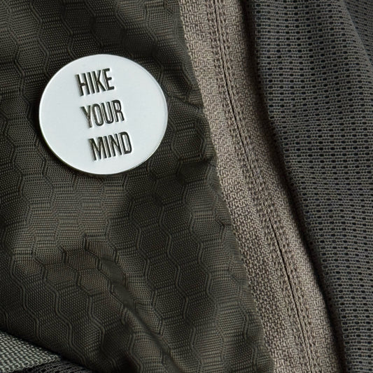 HIKE YOUR MIND metal pin